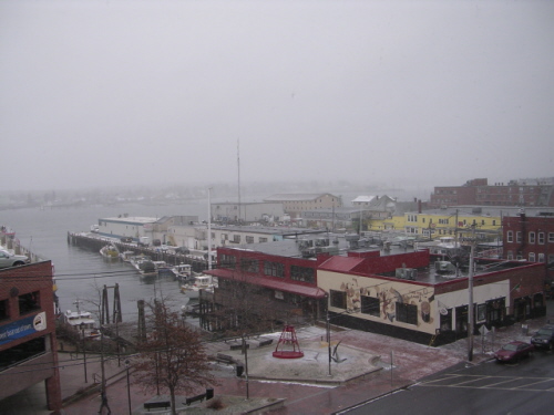 Working waterfront view of Portland, Maine