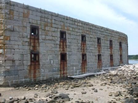 Outer wall of Fort Popham, Phippsburg, Maine