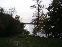 Peacock Beach State Park picnic table on water