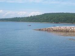 Stone Pier off Shoppee Point in Roque Bluffs, Maine